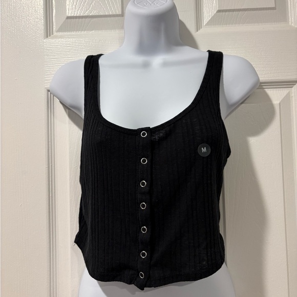 Pacsun ribbed snap front crop tank - Picture 1 of 2